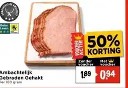 Vomar Voordeelmarkt Ambachtelijk Gebraden Gehakt aanbieding