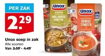 Hoogvliet Unox soep in zak aanbieding