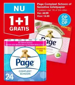 Hoogvliet Page Compleet Schoon of Sensitive toiletpapier aanbieding