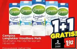 Vomar Voordeelmarkt Campina Langlekker Houdbare Melk aanbieding