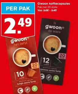 Hoogvliet G'woon koffiecapsules aanbieding