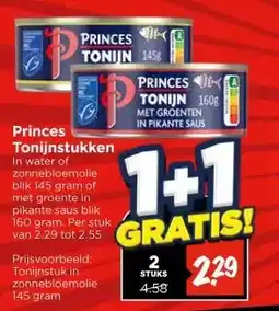 Vomar Voordeelmarkt Princes Tonijnstukken aanbieding