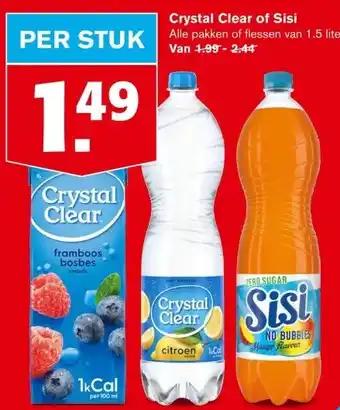 Hoogvliet Crystal Clear of Sisi aanbieding