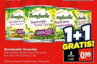 Vomar Voordeelmarkt Bonduelle Groente aanbieding