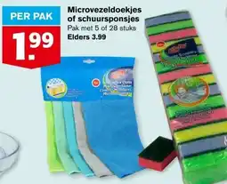 Hoogvliet Microvezeldoekjes of schuursponsjes aanbieding