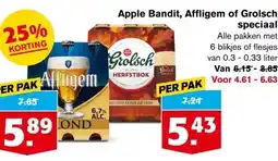 Hoogvliet Apple Bandit, Affligem of Grolsch speciaal aanbieding