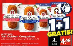 Vomar Voordeelmarkt DIEPVRIES Van Dobben Croquetten aanbieding