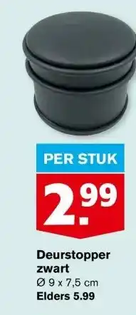 Hoogvliet Deurstopper zwart aanbieding