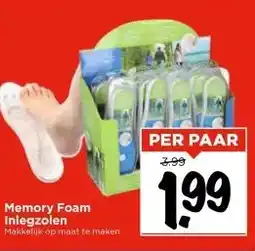 Vomar Voordeelmarkt Memory Foam Inlegzolen aanbieding