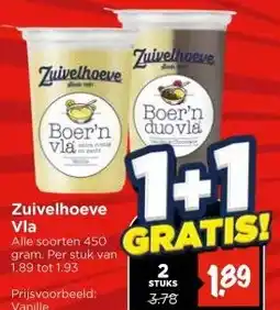 Vomar Voordeelmarkt Zuivelhoeve Vla aanbieding