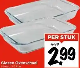 Vomar Voordeelmarkt Glazen Ovenschaal aanbieding