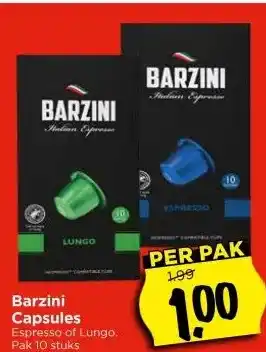 Vomar Voordeelmarkt Barzini Capsules aanbieding