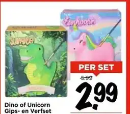 Vomar Voordeelmarkt Dino of Unicorn Gips- en Verfset aanbieding