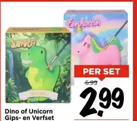 Vomar Voordeelmarkt Dino of Unicorn Gips- en Verfset aanbieding