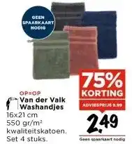 Vomar Voordeelmarkt Van der Valk Washandjes aanbieding