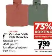 Vomar Voordeelmarkt Van der Valk Kids Poncho aanbieding