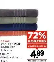 Vomar Voordeelmarkt Van der Valk Badlaken aanbieding