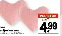 Vomar Voordeelmarkt Roze Hartjeskussen aanbieding