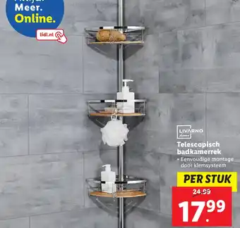 Lidl LIVARNO home Telescopisch badkamerrek aanbieding