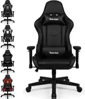 Bol.com Gaming Stoel - Gaming Chair mit 90°-165° Rugleuning - Racing Style - Max Gewicht 150 kg - Zwart aanbieding