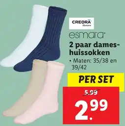 Lidl Esmara 2 paar dames huissokken aanbieding