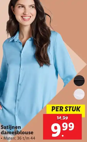 Lidl Satijnen damesblouse aanbieding