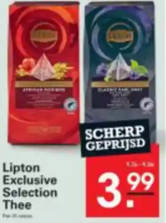 Sligro Lipton exclusive selection thee aanbieding