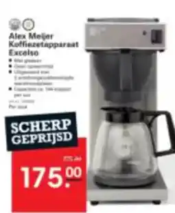 Sligro Alex Meijer Koffiezetapparaat Excelso aanbieding