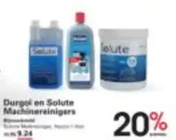 Sligro Durgol en Solute Machinereinigers aanbieding