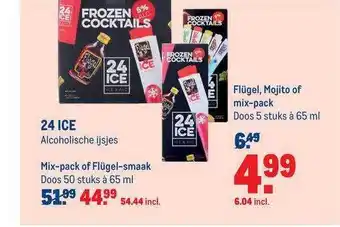 Makro 24 ice, mix-pack of flügel-smaak of flügel, mojito of mix-pack aanbieding