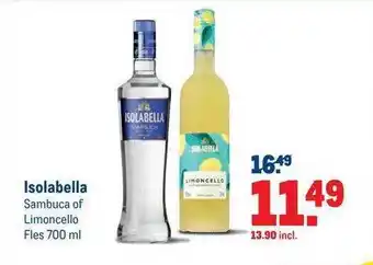 Makro Isolabella sambuca of limoncello 700 ml aanbieding