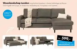 Woonsquare Londen loungebank antraciet aanbieding