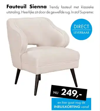 Woonsquare Sienna fauteuil aanbieding