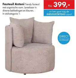 Woonsquare Antoni fauteuil aanbieding