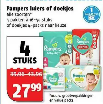 Poiesz Pampers Luiers Of Doekjes aanbieding