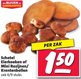 Nettorama Schotel Eierkoeken of Mini Rozijnen/ Krentenbollen aanbieding