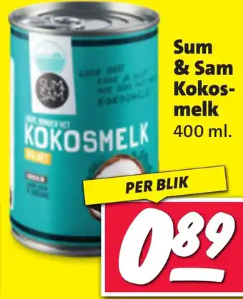 Nettorama Sum & Sam Kokosmelk aanbieding