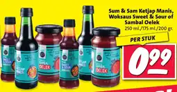 Nettorama Sum & Sam Ketjap Manis, Woksaus Sweet & Sour of Sambal Oelek aanbieding