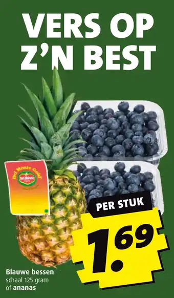 Boni Blauwe bessen of ananas aanbieding