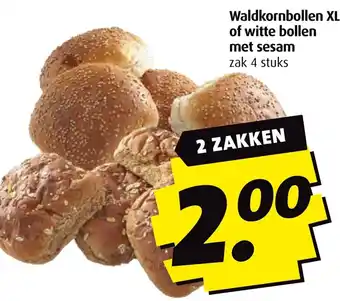 Boni Waldkornbollen XL of witte bollen met sesam aanbieding