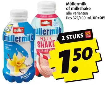 Boni Müllermilk of milkshake aanbieding