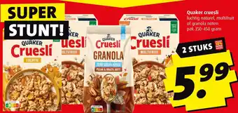 Boni Quaker cruesli aanbieding