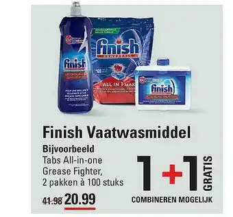 Sligro Finish Vaatwasmiddel 1+1 Gratis aanbieding