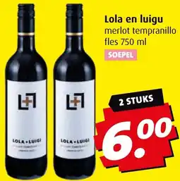 Boni Lola en luigu merlot tempranillo aanbieding