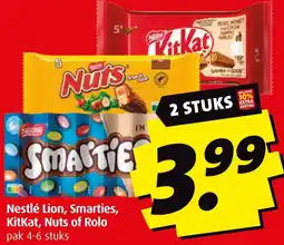 Boni Nestlé Lion, Smarties, KitKat, Nuts of Rolo aanbieding