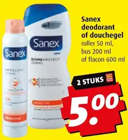 Boni Sanex deodorant of douchegel aanbieding