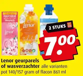 Boni Lenor geurparels of wasverzachter aanbieding