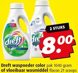 Boni Dreft waspoeder color of vloeibaar wasmiddel aanbieding