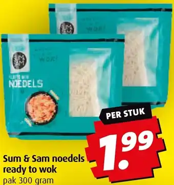 Boni Sum & Sam noedels ready to wok aanbieding