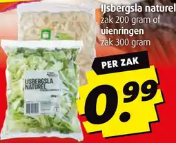 Boni IJsbergsla naturel of uienringen aanbieding